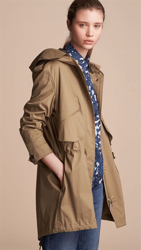 burberry hooded water resistant parka|burberry trench coat.